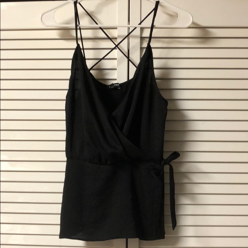 Black Tank with side tie